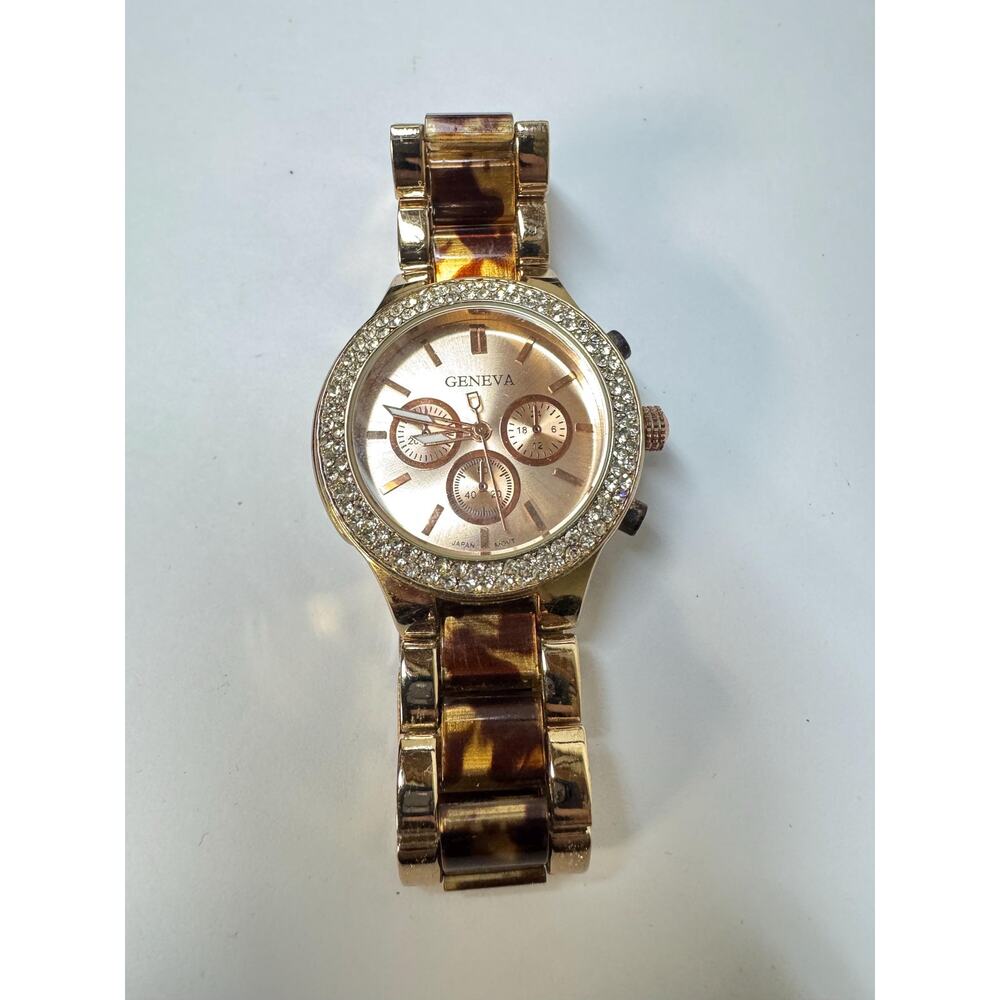 Ladies GENEVA Watch Rhinestone Dead Battery - Picture 3 of 8